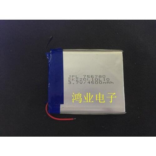 3.7V polymer lithium battery 756780P 4500MAH mobile power DIY panels and other electronic products Rechargeable Li-ion Cell