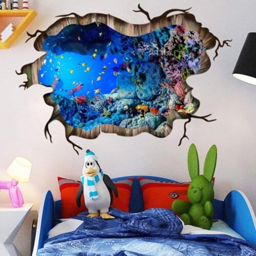 3D Universe Planet Wall Stickers For Ceiling Roof window sticker Mural Decoration DIY Kids Bedroom Ceiling Home Decoration