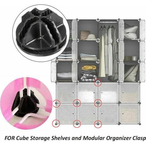 40Pcs Wardrobe Buckle Cube Modular Firmly Connected Rack Storage Cabinet Wardrobe Buckles Combined Storage Cabinet Connector
