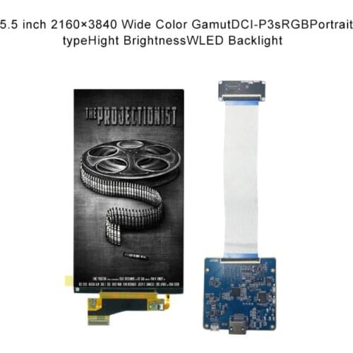 5.5 inch 4k LCD 2160*3840 60pins MIPI with HDMI driver board capacitive touch screen for 4k 3D printer 4k VR LS055D1SX05(G)