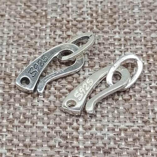 925 Sterling Silver Hook Clasps 925 Stamped for Bracelet Necklace