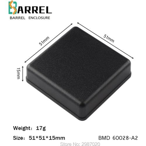 50 pcs/lot 51*51*15mm Small DIY Plastic electronic project junction enclosure ABS electrical industry PCB board sensor case