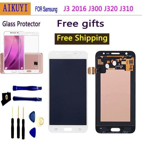AMOLED For Samsung Galaxy J3 J320 LCD 2016 J320F J320M LCD Display Touch Screen Digitizer Frame J320 LCD Digitizer Assembly