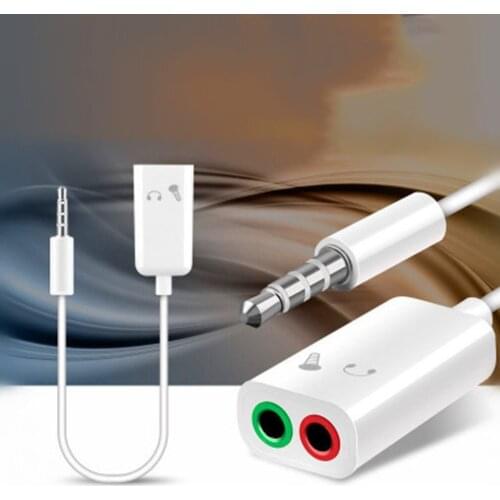 AUX Cable 3.5mm Jack Audio Cable 3.5 Mm Jack Stereo Audio Male To 2 Female Headset Mic Y Splitter Cable Adapter