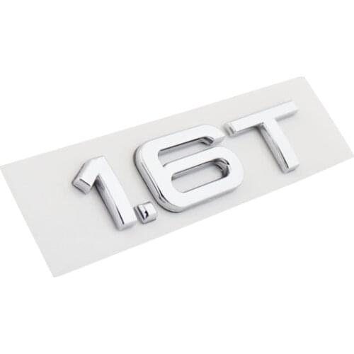Auto car chrome 1.6 T 1.6T Emblem Badge Sticker