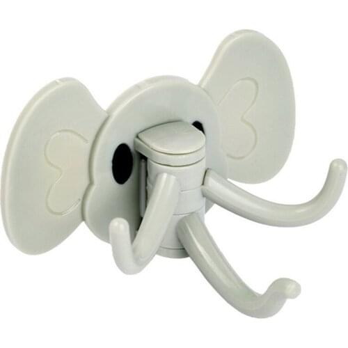 Traceless and lovely elephant hanging glue hook multifunctional kitchen and bathroom door back nail free strong glue hook