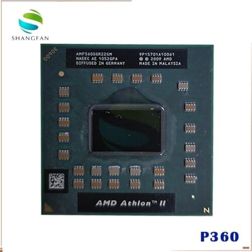 AMD Athlon II Dual-Core Mobile P360 2.3 GHz Dual-Core Dual-Thread CPU Processor AMP360SGR22GM Socket S1