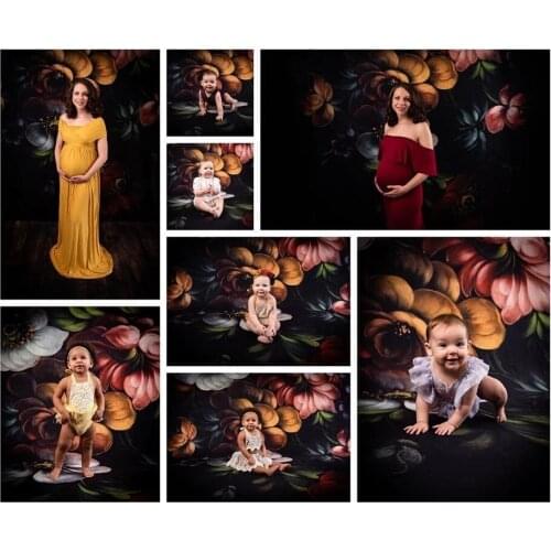 Floral Wedding Bridal Shower Backdrop for Photography Newborn Kids Portrait Photo Booth Background Studio Hand Painting Flower