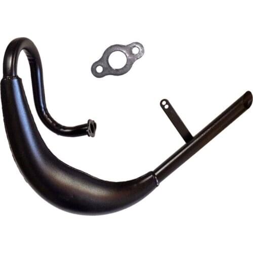 Fatty Belly Pipe Exhaust Muffler Black Fit For 50cc 80cc Bike Gas Engine Motor Parts Reduce Exhaust Noise Safely Effectively