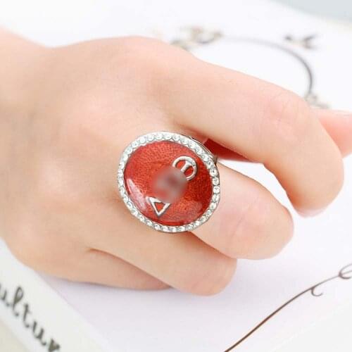Greece Silver Plated Sorority Greek Detal Round Logo Letter Resizable Finger Ring Jewelry
