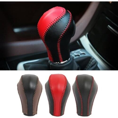 Leather gear shift knob handle Cowhide Cover Hand-sewn For Infiniti QX50 QX70 QX80 EX FX G 2015 2016 2017 Interior Accessories