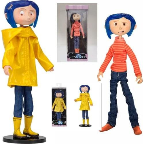 Coraline Doll NECA 7" Ghost Mother Raincoat Version Joint Action Figure Dolls Christmas Gift