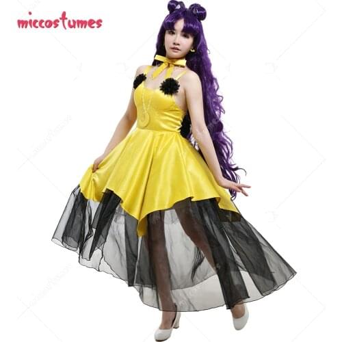 Luna Suspender Dress Cosplay Costume Outfit with Petticoat Neck Decoration Necklace Earrings