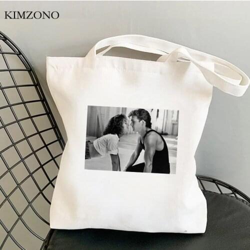 Dirty Dancing shopping bag canvas bolsa bolso eco jute bag cotton bag foldable sacola reciclaje shoping sacolas