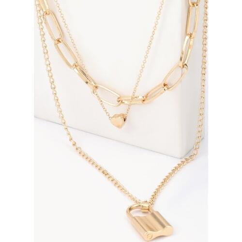 Pauli Manfi 2020 Fashion Metal Lock Pendant Chain Necklace Womens Popular Creative Sweater Chain Banquet Jewelry Accessories