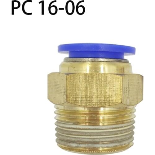 PC 16-06 Air Pneumatic 16mm Hose Tube Air Pipe Connector Quick Coupling Brass Fitting Male Thread wholesale
