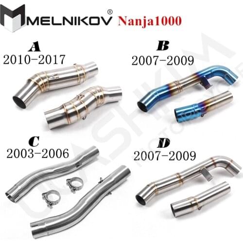 Motorcycle Full System Modified Middle Link Pipe Slip On For Kawasaki Z1000 Z1000SX Z1000R Z1000J Ninja1000 2010-2019 Exhaust