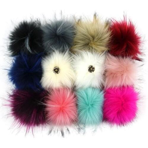 10cm Natural fox fur pompom raccoon fur pom pom for hat beanies DIY Fur Pompon Balls Hats Caps Bags Scarf Shoes Accessories New