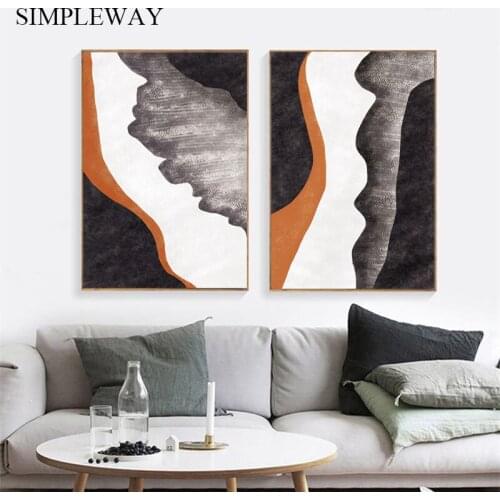 Modern Abstract Shape Canvas Art Painting Nordic Poster Canvas Art Print Minimalist Wall Picture for Ling Room Gallery Decor