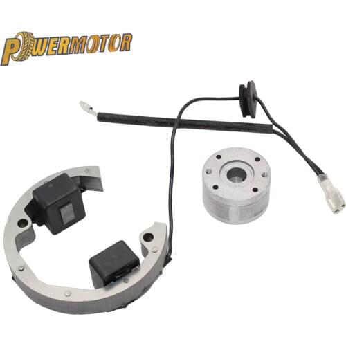 Ignition Coil Stator Flywheel Stator Rotor Ignition Coil Kit Magneto Replacement for 50 SX Pro Junior Sr Jr 50cc 2000-2013