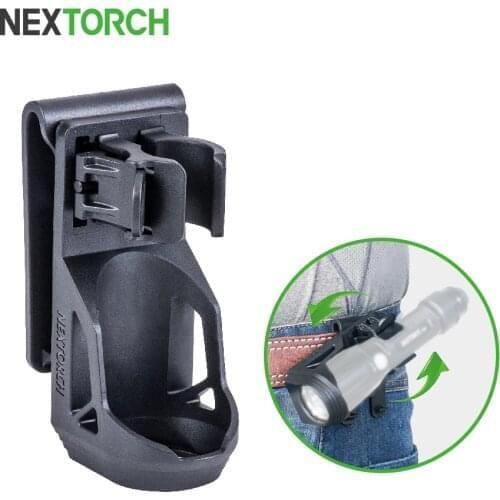 NEXTORCH 360 Degree Tactical Flashlight Holster Angle Rotatable Tactical Duable Flashlight Holder V5 for 1"-1.25" Flashlight