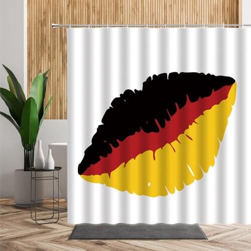 Creative Lip Shower Curtain Sets Sexy Color Lips Bathroom Home Decors 3D Personality Waterproof Bath Fabric Curtains For Bedroom