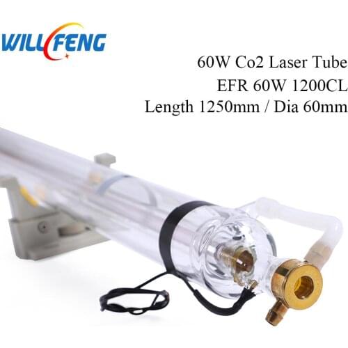 Will Feng 60W EFR 1200CL Co2 Laser Tube Length 1250mm Diameter 55mm For Laser Engraving Cutter Machine