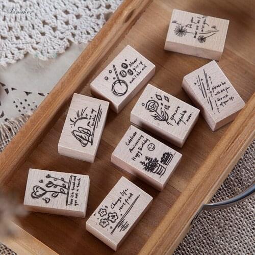 XINAHER Vintage Graffiti series decoration stamp wooden rubber stamps for scrapbooking stationery DIY craft standard stamp