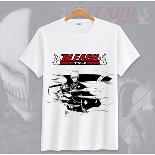 Japanese Anime Bleach Cosplay T Shirt Kurosaki ichigo Kuchiki Byakuya Cartoon Summer T-Shirt Women/Men Fashion Graphic Top Tee