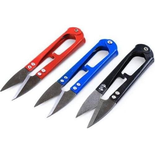 1PC DIY Stainless Steel Stitch U-Shape Use Scissors Cut Fishing Line Trimming Nipper Essential Cross Beaded Jewelry Making Tools