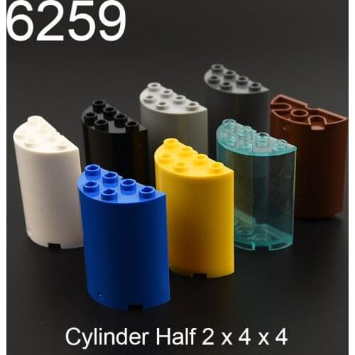 10PCS 6259 Cylinder Half 2 x 4 x 4 Building block accessories parts MOC DIY Education Build Toys Brick