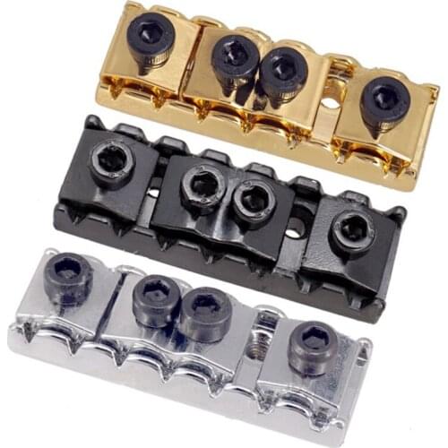 6 Sets 48mm Tremolo Bridge Locking Nuts for 7 String Electric Guitar accessories parts Musical instrument Black Chrome Gold