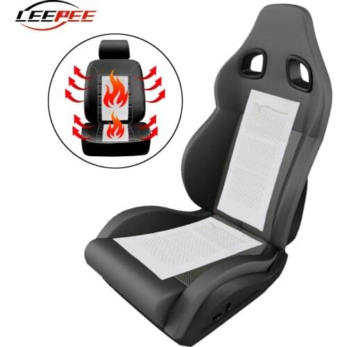 2Pcs Car Heated Seat Support Covers Pad Electric Blanket Warm Heater Mat Carbon Fiber Motorcycle Truck Off Road Auto Accessories