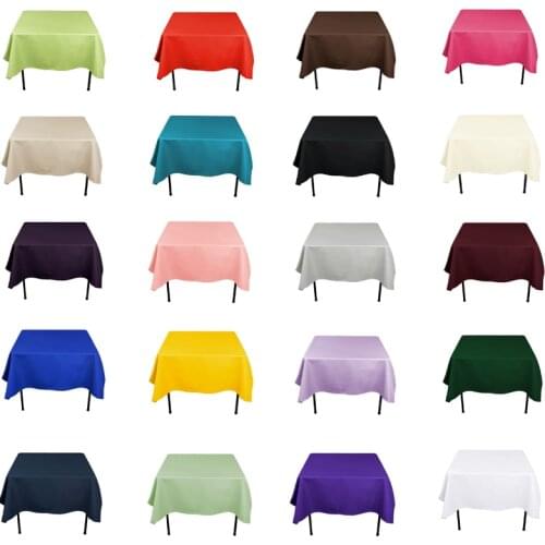 100% Polyester White/Black Tablecloth Rectangular Hotel Banquet 20 Colors Table Cloth Cover For Wedding Party Home Decoration