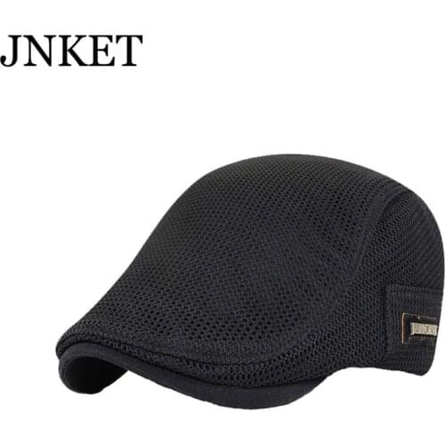 JNKET New Unisex Berets Hat Peaked Cap Casual Duckbill Cap Outdoor Sports Sunhat Summer Hat Mesh Cap Adjustable Size