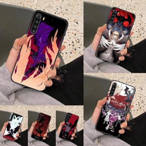 Anime DEVILMAN crybaby Phone case For Xiaomi Redmi Note 7 7A 8 8T 9 9A 9S 10 K30 Pro Ultra black trend hoesjes fashion back