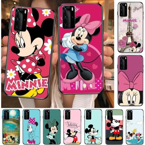 Minnie Mouse Disney Tomorrow Phone Case For Huawei P40 p30 P20 10 9 8 Lite E Pro Plus Black Etui Coque Painting Hoesjes comic fa