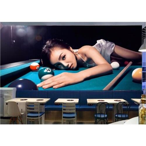 Custom photo 3d wallpaper mural Billiards room beautiful background decoration painting 3d wall murals wallpaper for living room