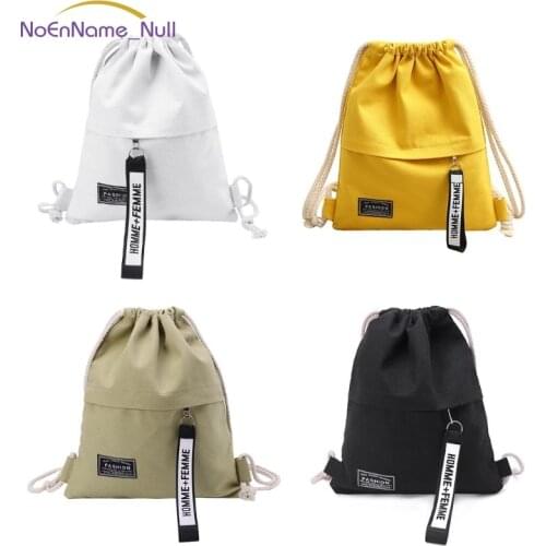 Canvas Storage School Gym Drawstring Bag Pack Rucksack Backpack Pouch JUL29