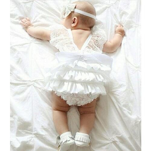 New Toddler Kids Baby Clothes Girl Summer Lace Floral Romper Jumpsuit Sunsuit Outfits