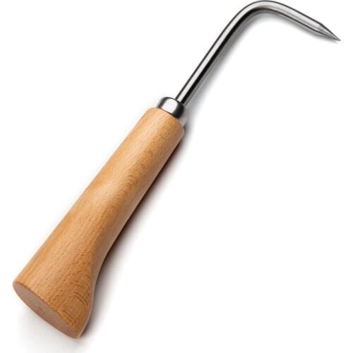 Bonsai tools hook 23 cm (9") wooden handle carbon steel hook robust very firm and durable made by Tian Bonsai