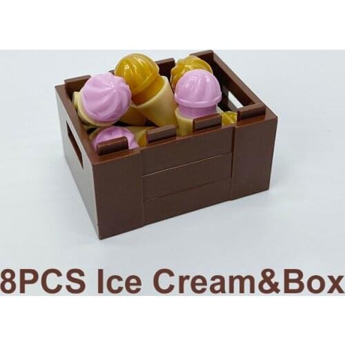 [MOC Hub] Ice Cream&Container Box Building Blocks Compatible Major Brand Kids Assembled Toys 30150 Early Learning