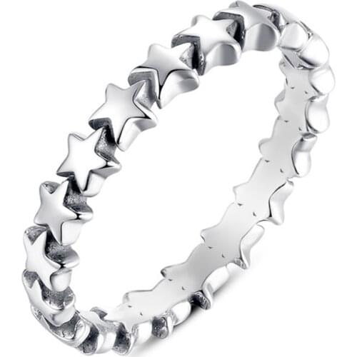 MOONROCY CZ Crystal Rings Stars Cubic Zirconia Crystal Wedding Engagement Ring for Women Gift Jewelry Wholesale Dropshipping