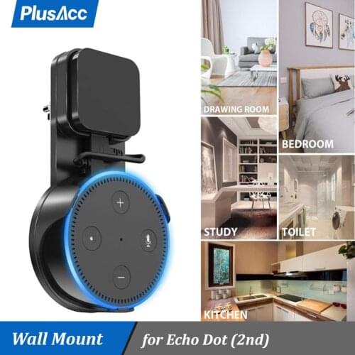 For Alexa Echo Dot 2nd Generation Wall Mount Stand Sperker universal Support Speakers Bracket sound Stand with USB Cable