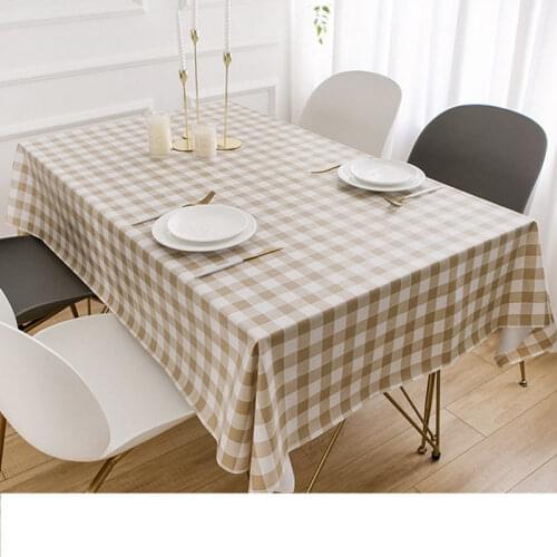 New Checkered Oil-proof Tablecloth Coffee Table Dining Table Waterproof Tablecloth Waterproof Printing Tablecloth Table Cover