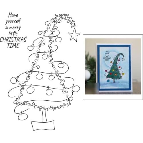 2021 New Christmas Tree Flowerpot Pattern Clear Stamps For DIY Making Paper Greeting Card and Scrapbooking No Metal Cutting Dies