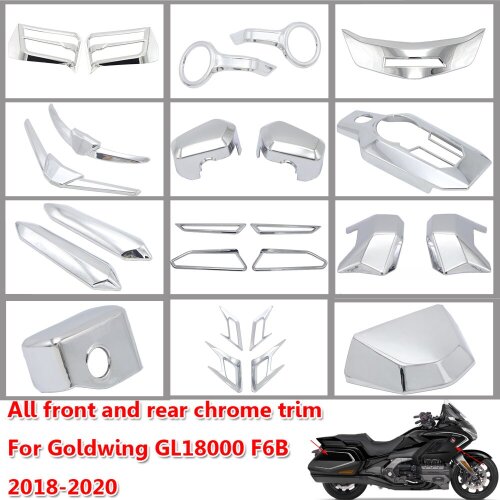 Motorcycle Front And Rear Chrome Trim Body Decoration Cover For Honda Goldwing 1800 F6B GL1800 2018 2019 2020 Accessories