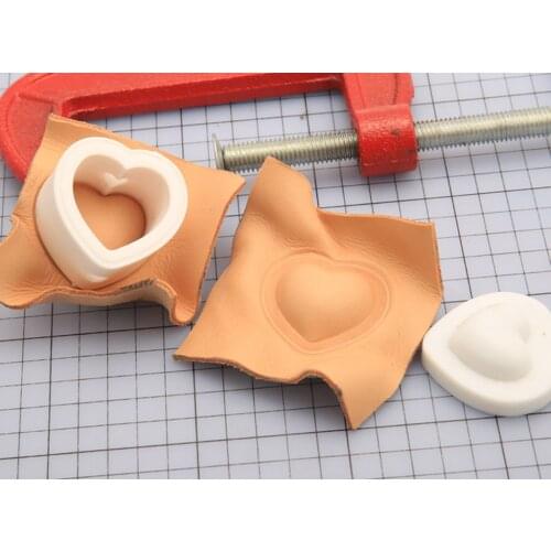 Plastic Handcraft Leather Mold 30mm Small Heart Shaped Mould DIY Crafts Tool