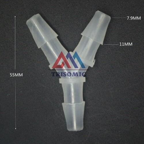 7.9mm Y tpye equant Connector Equal Tube Joiner Material PP Plastic Fitting Fish Tank Airline Aquarium