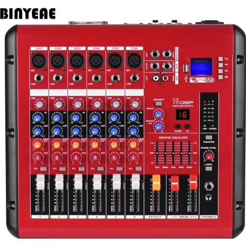Amplifier Audio Powered Mixer 4 Channel Professional Mixing PMR406 For Speaker and Microphone